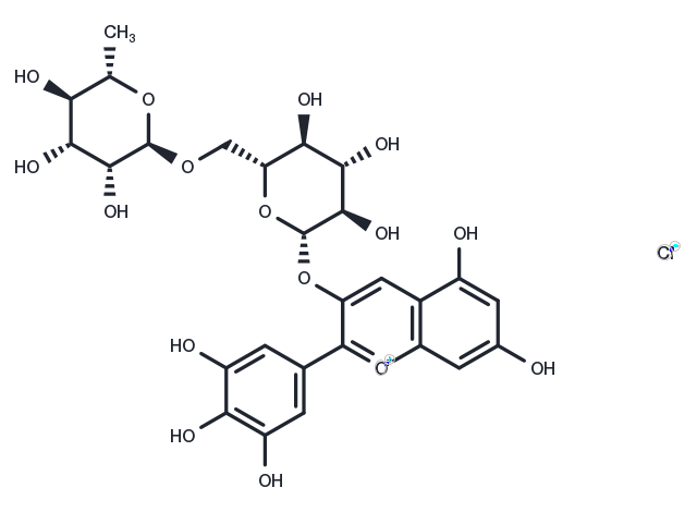 Delphinidin 3-rutinoside chloride Chemical Structure