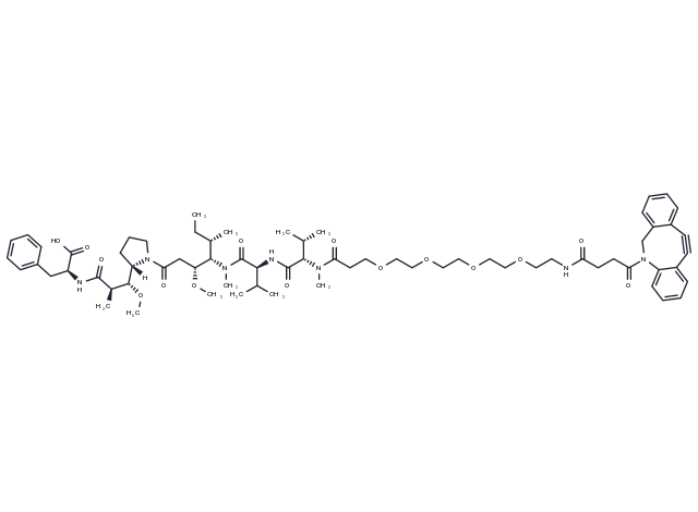 DBCO-PEG4-MMAF Chemical Structure