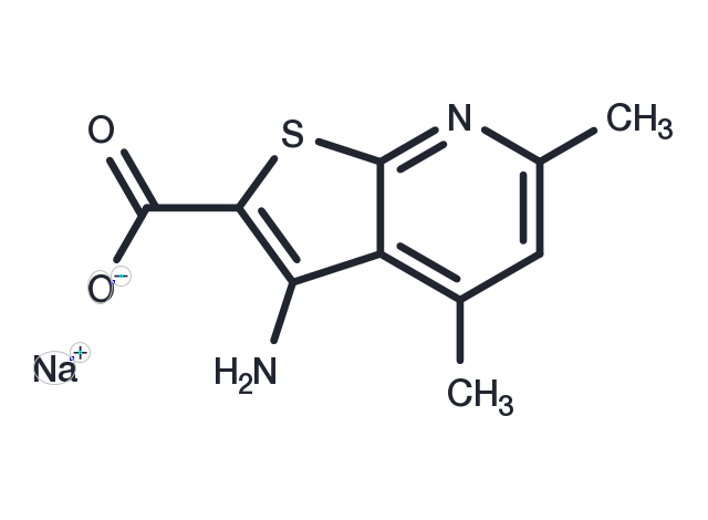 sodium 3-amino-4,6-dimethylthieno[2,3-b]pyridine-2-carboxylate Chemical Structure