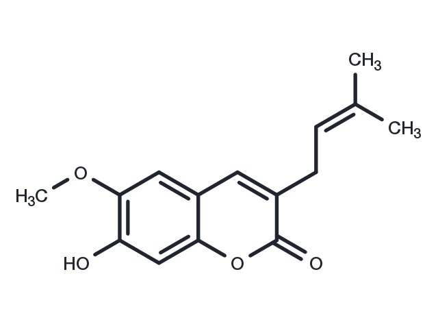 TargetMol Chemical Structure 7-Hydroxy-6-methoxy-3-prenylcoumarin