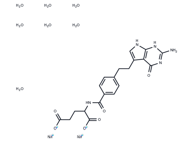 Pemetrexed disodium heptahydrate Chemical Structure