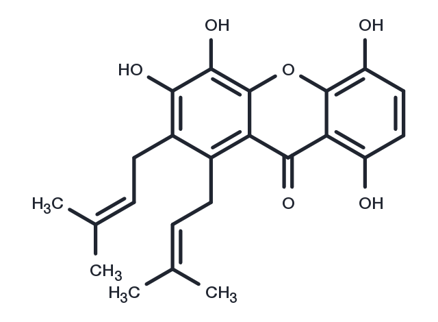 TargetMol Chemical Structure 1,4,5,6-Tetrahydroxy-7,8-diprenylxanthone