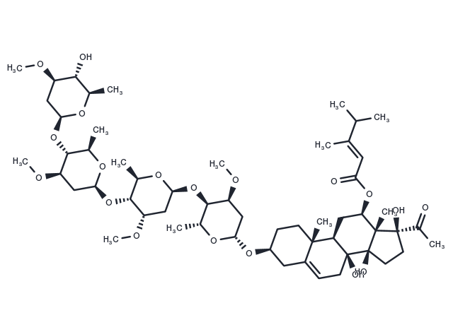 TargetMol Chemical Structure Otophylloside B 4'''-O-beta-D-oleandropyranoside