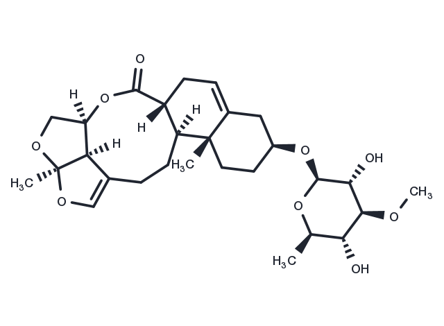 Glaucogenin C mono-D-thevetoside Chemical Structure