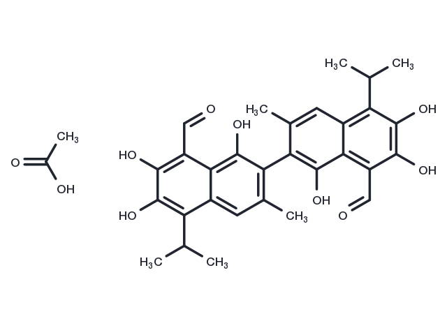 TargetMol Chemical Structure (R)-(-)-Gossypol acetic acid