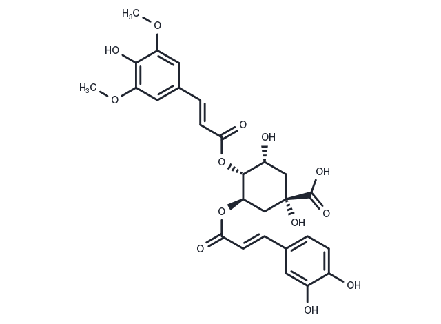 3-O-Caffeoyl-4-O-sinapoylquinic acid Chemical Structure