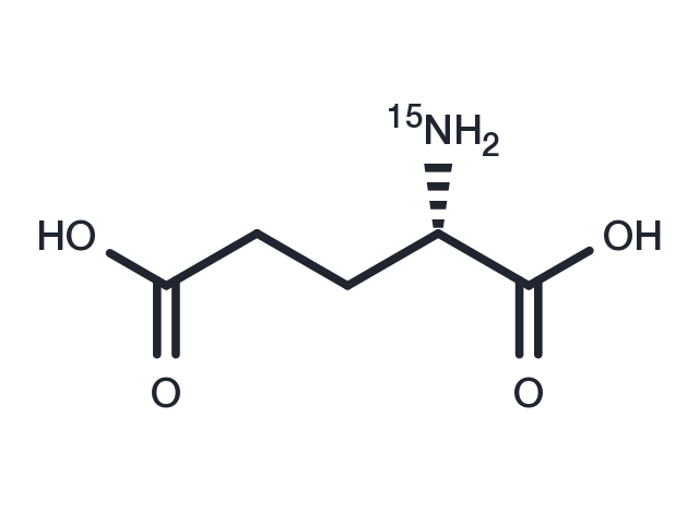 L-Glutamic acid-15N Chemical Structure