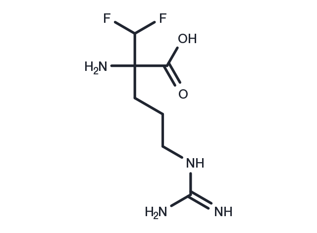 α-(difluoromethyl)-DL-Arginine Chemical Structure