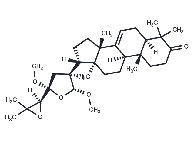 21,23:24,25-Diepoxy-21,23-dimethoxytirucall-7-en-3-one Chemical Structure