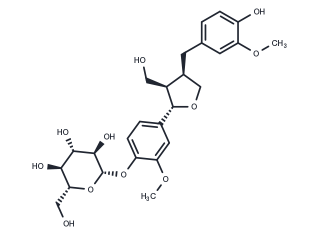 Lariciresinol 4'-O-glucoside Chemical Structure