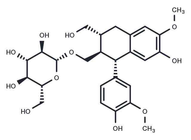 (+)-Isolariciresinol 9'-O-glucoside Chemical Structure