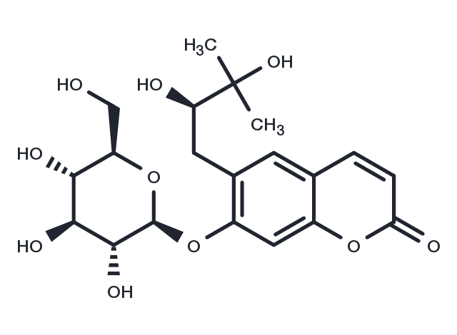Peucedanol 7-O-glucoside Chemical Structure