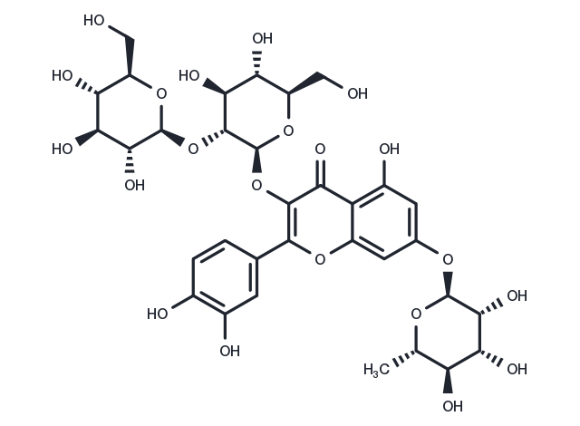 TargetMol Chemical Structure Quercetin 3-O-sophoroside-7-O-rhamnoside