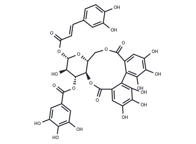 1-O-Caffeoyl-3-O-galloyl-4,6-(S)-hexahydroxydiphen Chemical Structure