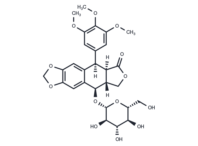 TargetMol Chemical Structure Podophyllotoxin 4-O-glucoside