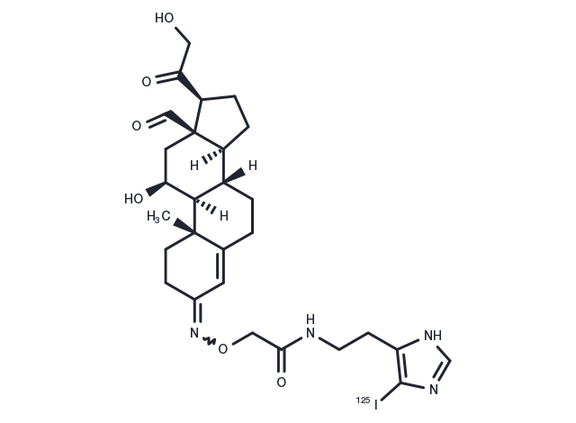 Aldosterone-3-(O-carboxymethyl)oximino-(2-iodohistamine) Chemical Structure