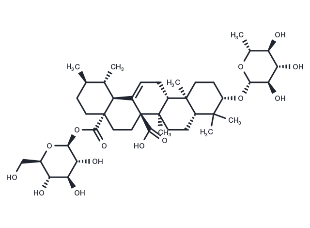TargetMol Chemical Structure Quinovic acid 3-O-(6-deoxy-beta-D-glucopyranoside) 28-O-beta-D-glucopyranosyl ester