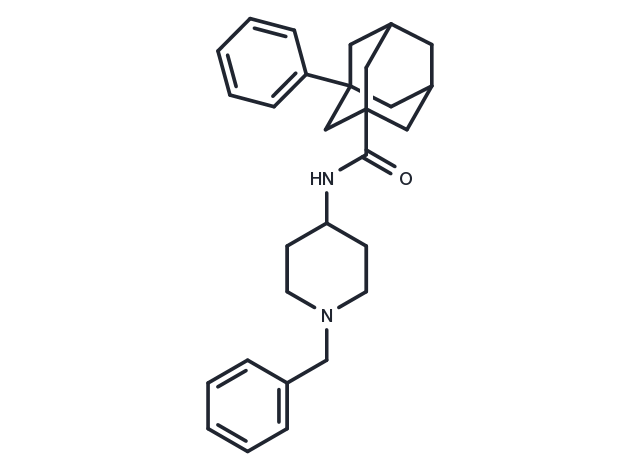 TargetMol Chemical Structure 3-​Phenyl-​N-​[1-​(phenylmethyl)​-​4-​piperidinyl]​-tricyclo[3.3.1.13,​7]​decane-​1-​carboxamide