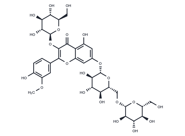 TargetMol Chemical Structure Isorhamnetin 3-O-β-D-glucose-7-O-β-D-gentiobioside
