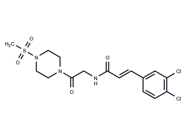 (E)-3-(3,4-dichlorophenyl)-N-(2-(4-(methylsulfonyl)piperazin-1-yl)-2-oxoethyl)acrylamide Chemical Structure