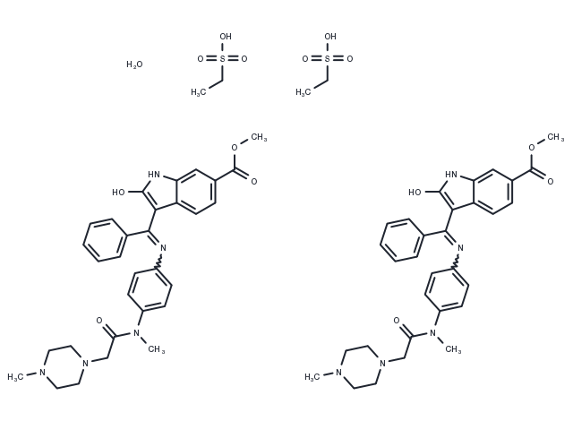 Nintedanib esylate hemihydrate Chemical Structure