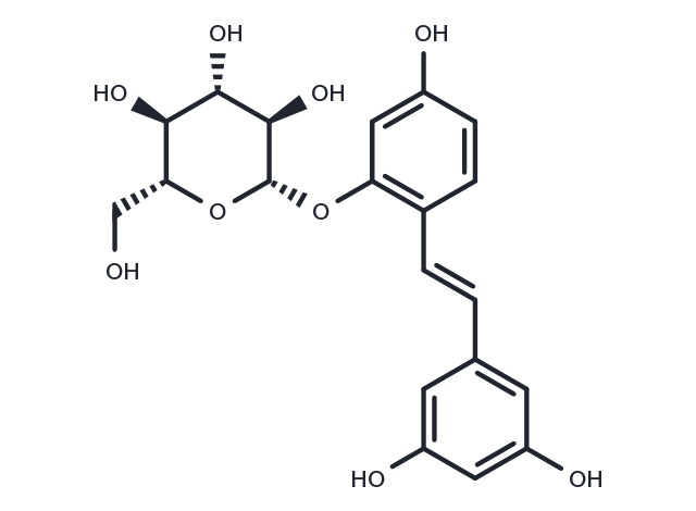 TargetMol Chemical Structure Oxyresveratrol 2-O-β-D-glucopyranoside