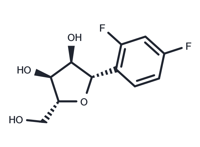 (1S)-1,4-Anhydro-1-C-(2,4-difluorophenyl)-D-ribitol Chemical Structure
