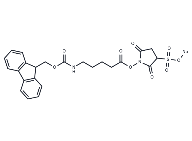 Fmoc-NH-pentanoic acid-NHS-SO3Na Chemical Structure