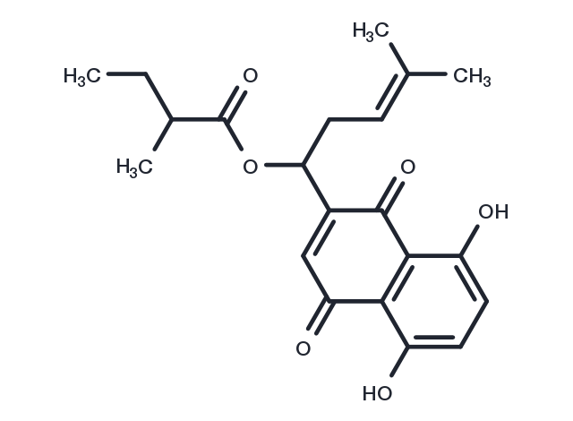 (2-Methylbutyryl)shikonin Chemical Structure
