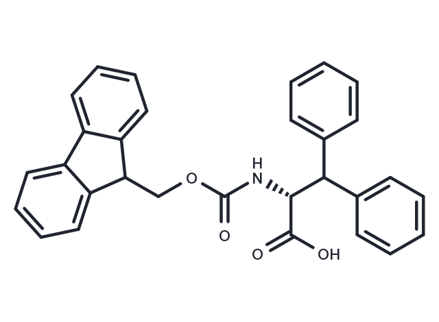 (R)-2-((((9H-Fluoren-9-yl)methoxy)carbonyl)amino)-3,3-diphenylpropanoic acid Chemical Structure