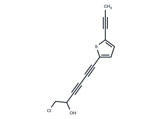 TargetMol Chemical Structure 1-Chloro-6-(5-(prop-1-ynyl)thiophen-2-yl)hexa-3,5-diyn-2-ol