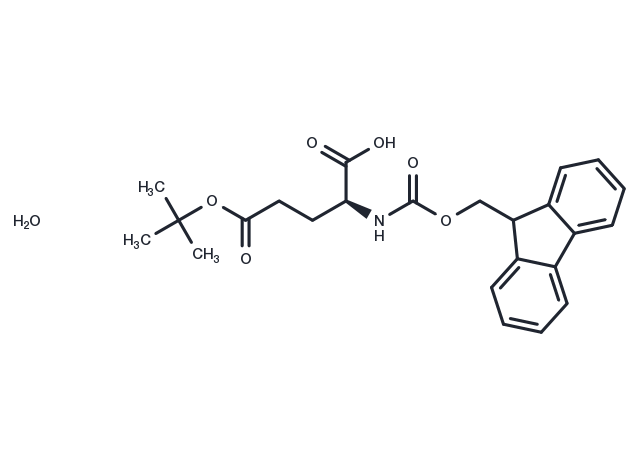 (S)-2-((((9H-Fluoren-9-yl)methoxy)carbonyl)amino)-5-(tert-butoxy)-5-oxopentanoic acid hydrate Chemical Structure
