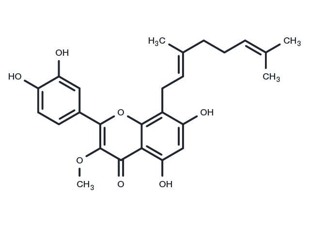 TargetMol Chemical Structure 5,7,3',4'-Tetrahydroxy-3-methoxy-8-geranylflavone
