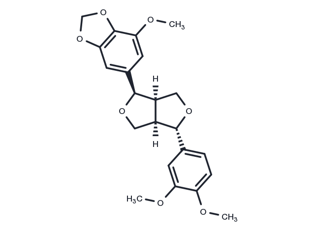 TargetMol Chemical Structure 3,4,5'-Trimethoxy-3',4'-methylenedioxy-7,9':7',9-diepoxylignan