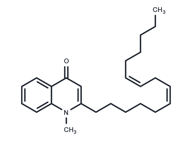 1-Methyl-2-[(6Z,9Z)-6,9-pentadecadienyl]-4(1H)-quinolone Chemical Structure