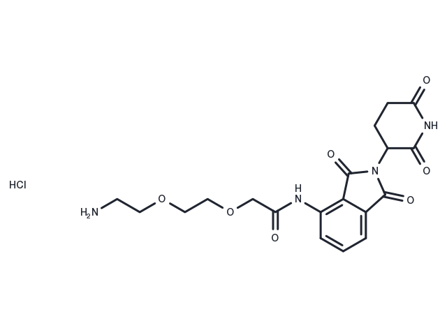 TargetMol Chemical Structure Pomalidomide-PEG2-NH2 hydrochloride
