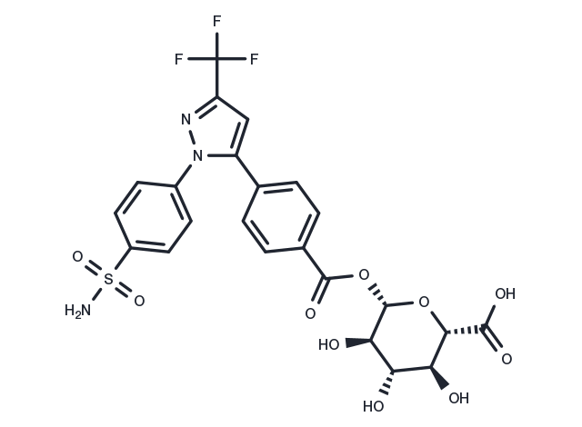Celecoxib Carboxylic Acid Acyl-β-D-Glucuronide Chemical Structure