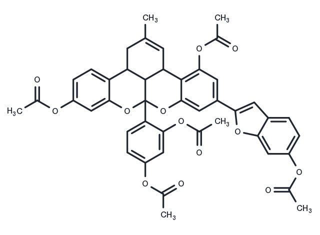 Mulberrofuran G pentaacetate Chemical Structure