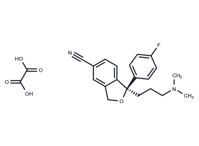 (R)-Citalopram oxalate Chemical Structure