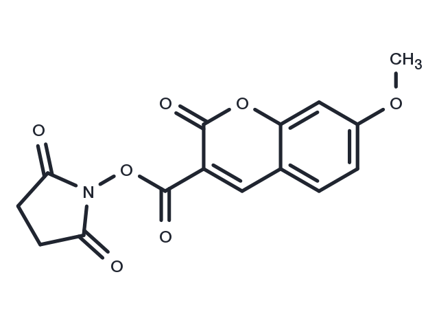 TargetMol Chemical Structure Succinimidyl 7-methoxycoumarin-3-carboxylate