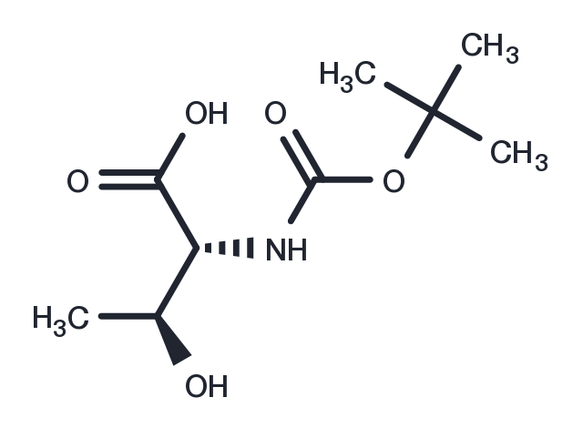 (2R,3S)-2-((tert-Butoxycarbonyl)amino)-3-hydroxybutanoic acid Chemical Structure