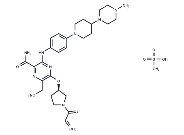 TargetMol Chemical Structure Naquotinib mesylate