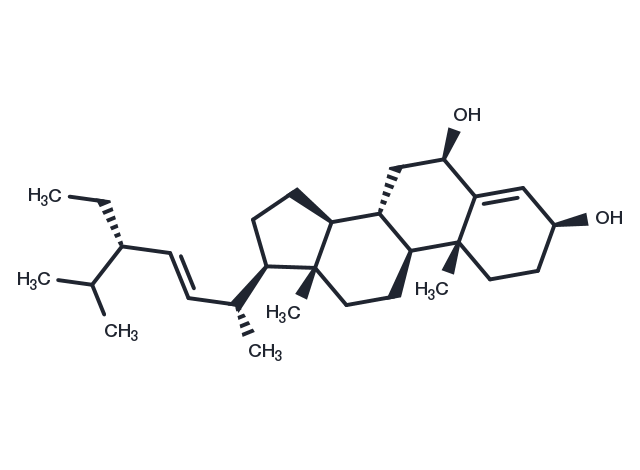 Stigmasta-4,22-diene-3β,6β-diol Chemical Structure