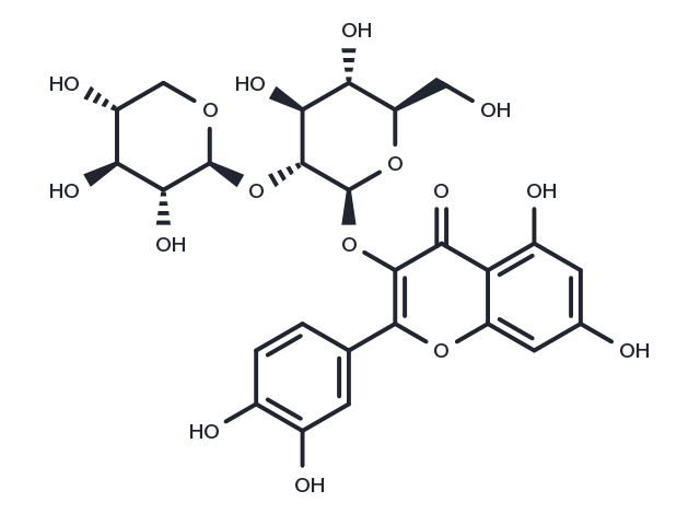 Quercetin 3-O-sambubioside Chemical Structure