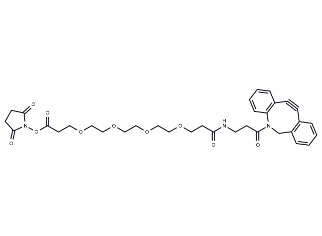 DBCO-NHCO-PEG4-NHS ester Chemical Structure