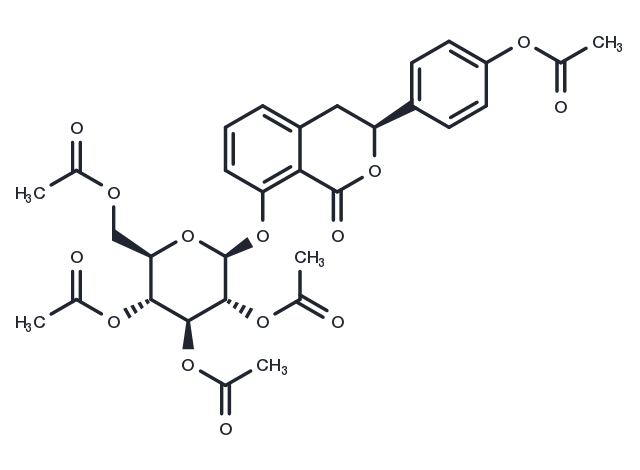 (3S)-Hydrangenol 8-O-glucoside pentaacetate Chemical Structure