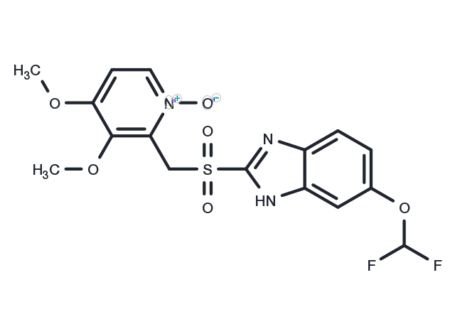 2-(((6-(Difluoromethoxy)-1H-benzo[d]imidazol-2-yl)sulfonyl)methyl)-3,4-dimethoxypyridine 1-oxide Chemical Structure