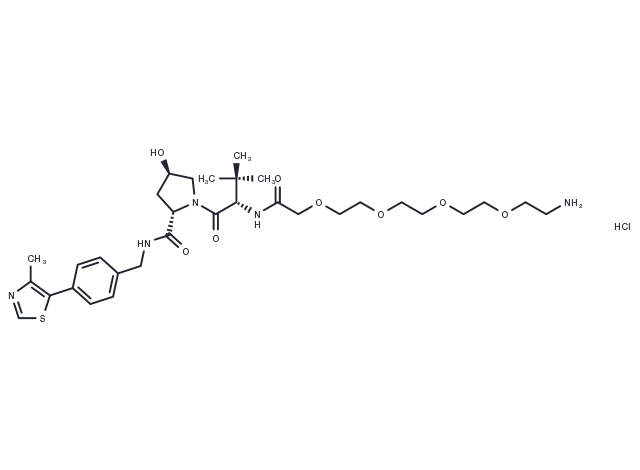 (S,R,S)-AHPC-PEG4-NH2 hydrochloride Chemical Structure