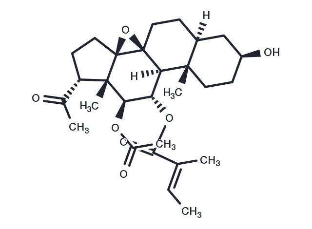 TargetMol Chemical Structure 11α-O-Tigloyl-12β-O-acetyltenacigenin B