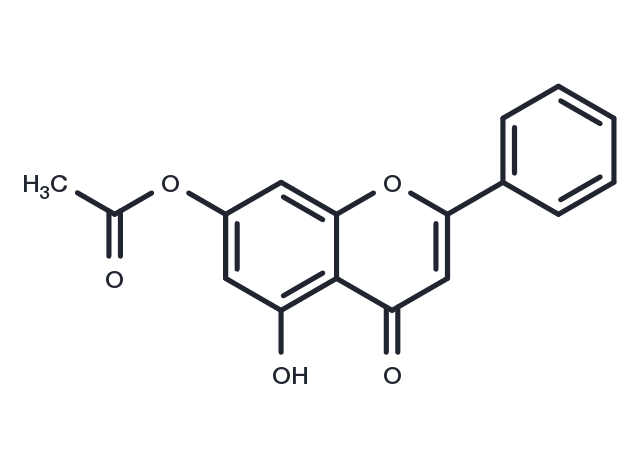 5-Hydroxy-7-acetoxyflavone Chemical Structure